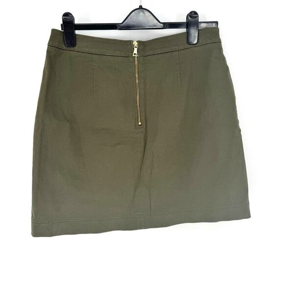 Ann Taylor loft military green mini skirt size 8 - Picture 2 of 5